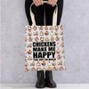 WZMPA Chicken Tote Bag Chicken Lover Gift Chickens Make Me