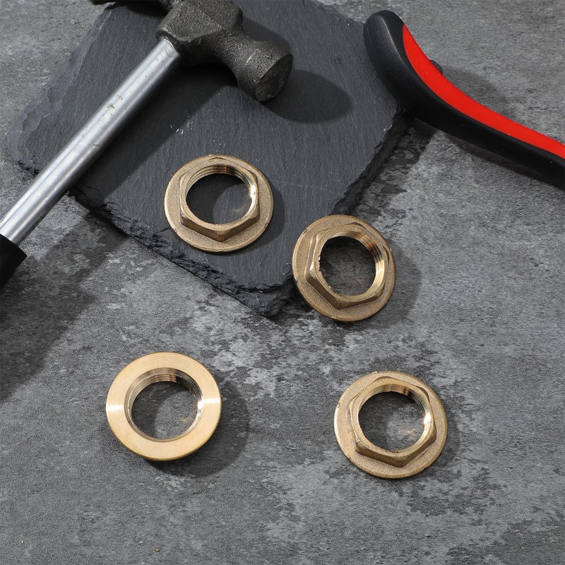 4 Pack 1/2 Inch NPT Female Locks Nut Pipe Fitting