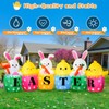 10 FT Easter Inflatables Bunny, Cute Rabbits with Carrots, Eggs,