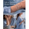 Fansilver Sterling Silver Lobster Bracelet for Women Stackable Bracelet Set