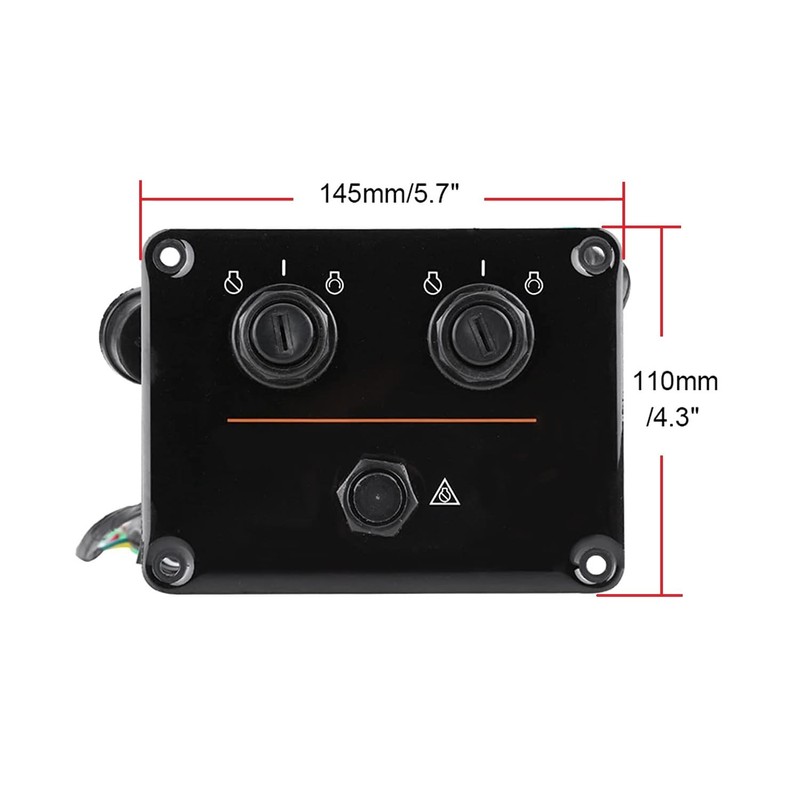 Dual Twin Engine Key Switch Panel Compatible with Yamaha Outboard