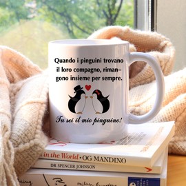Pinguin Geschenk zum Valentinstag Tasse 11 Unzen, Liebesgeschenke für Sie und Ihn, Jubiläumsgeschenke für Paare