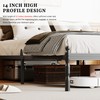 ZIYOO 14 inch Metal Queen Bed Frame with Vintage Style,