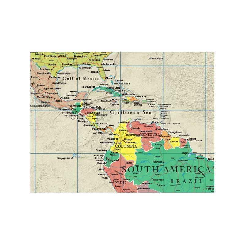 Smithsonian Journeys World Map Tan Ocean Wall Decor Special Collectors