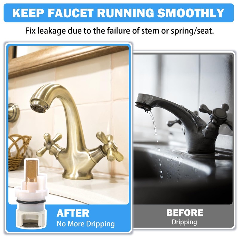 RP25513 Faucet Stem Assembly Compatible with Delta Two Handle Faucet