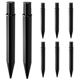8 Pack Reinforced Ground Stakes, 0.83" x 8.27" Solar Lights Spikes, ABS Plastic Replacement Nails for Solar Pathway Lights Spot Lights Torch Lights Garden Lights