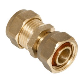 Bag of 2-15mm x 3/4" Compression Straight Tap Connector (Known as 15mm Compression Fittings - Available in 15mm, 22mm, 1/2 inch and 3/4 inch BSP)