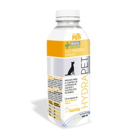 Fancy Pets Medical Solutions Suero Oral para Perros con Electrolitos y Glucosa Sabor Vainilla Hydrapet — Bebida Rehidratante 450 ml