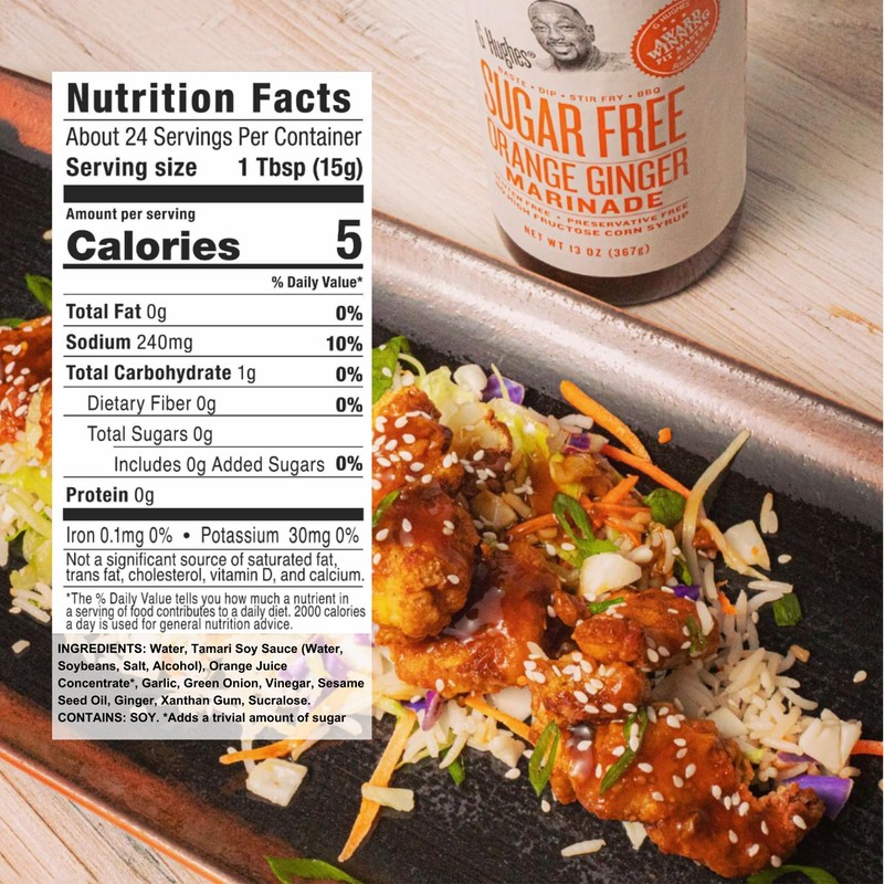 G Hughes Sugar Free, Orange Ginger Marinade - Sugar Free