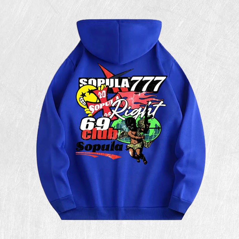Sopula 777 Graphic Hoodie 100% Cotton US Warehouse 6 ColorsColor: