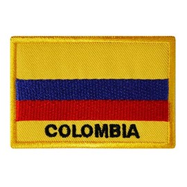 Graphic Dust Colombia Flag Embroidered Iron On Patch Applique Logo Sign Emblem