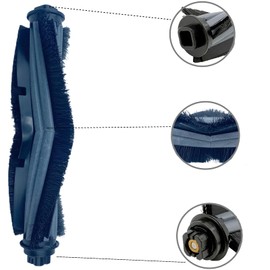Replacement Parts for Ecovacs Deebot U2/DGN22 Robotic Vacuum Cleaner Main Rolling Brush Filter Side Brush Mop Cloth Accessory(2 Main Brush)