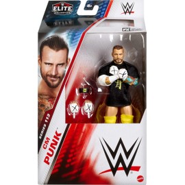 Mattel WWE Elite Action Figure & Accessories, Series #113 6-inch Collectible 6-inch Collectible CM Punk with 25 Articulation Points & Swappable Hands