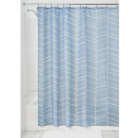 iDesign Kylie Soft Fabric Shower Curtain - 72" x 72", Slate Blue