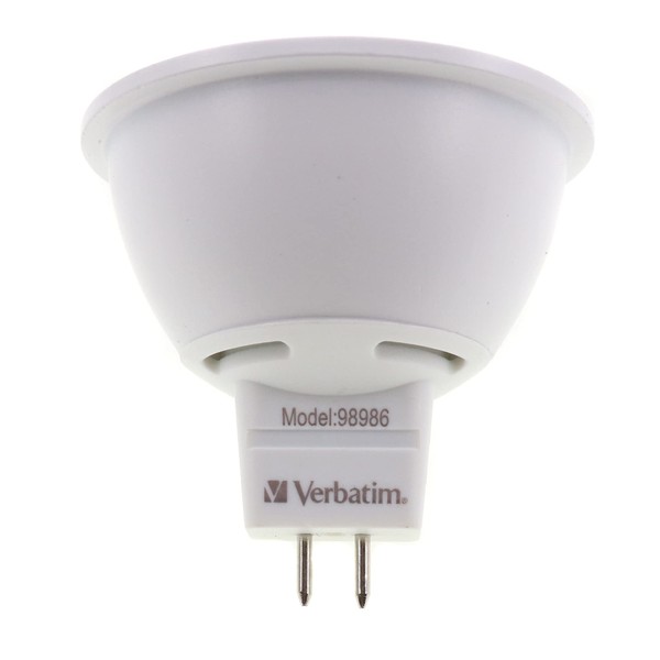 Verbatim M16-L500-C27-B25-D-94 Dimmable Replacement LED MR16 Light Bulb, 2700K, 7W,