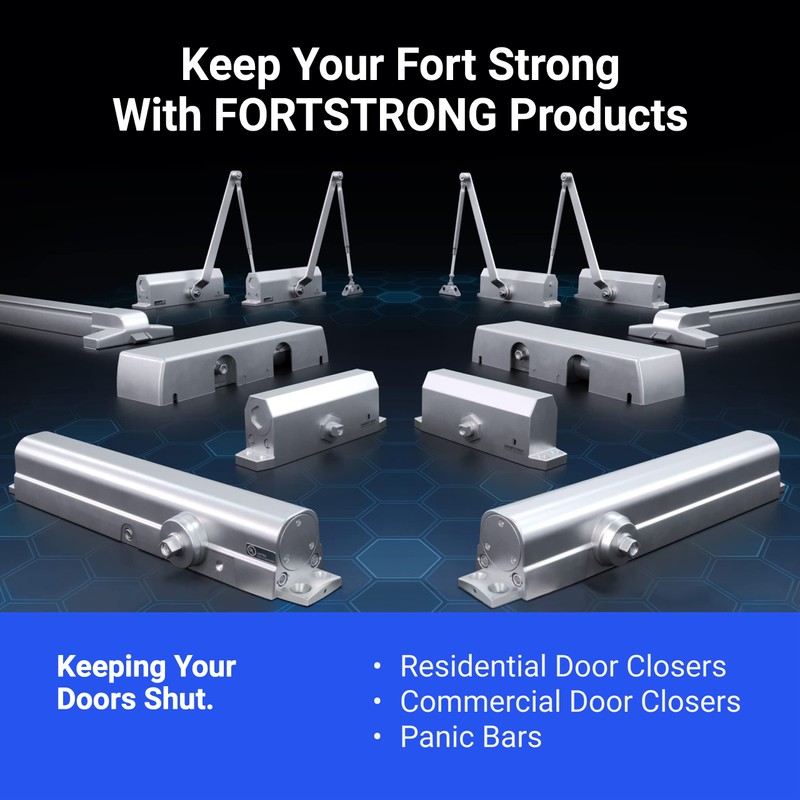 FORTSTRONG 31" Commercial Push Bar Panic Exit Device (Silver) -