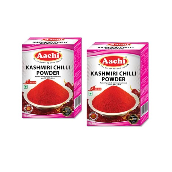 AACHI Kashmiri Chilli Powder 200 GMS -TWIN PACK - PACK OF 2 ( 200 GMS X 2 )