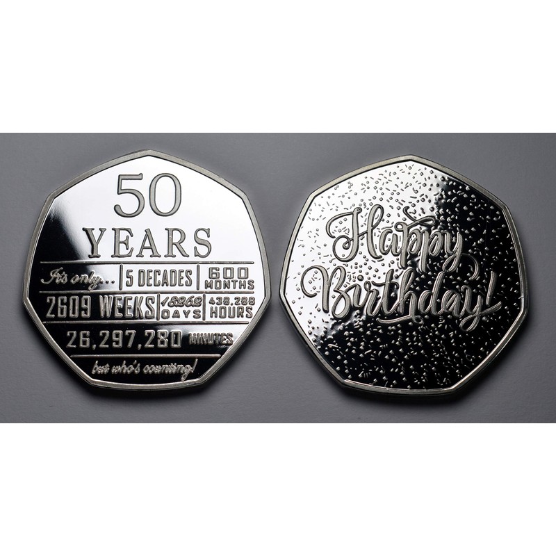 The Commemorative Coin Company 50th Birthday .999 Silver Commemorative. Unique