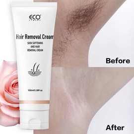 ECO Painless Hair Removal Cream for Women & Men, Hair removal cream for body, back & legs, All Skin Types, 3.38oz Wax Smooth - Hair Removal Cream: Cucumber-Hair Removal Cream