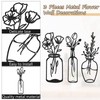 Metal Flower Design Wall Decor, 3 Counts/set Modern Wall Art,