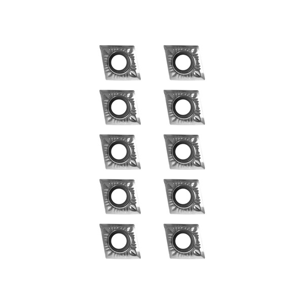 Zorqon 10Pcs CCGT32.50 CCGT09T302 Carbide Turning Inserts for Aluminum, Replacement
