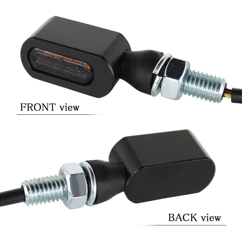 Ultra Small Micro Mini LED Turn Signal, Black Body, Smoke
