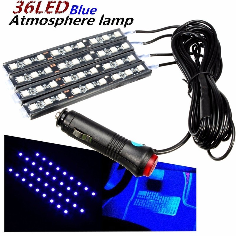 Car LED Strip Light, EJ's SUPER CAR 4pcs 36 LED
