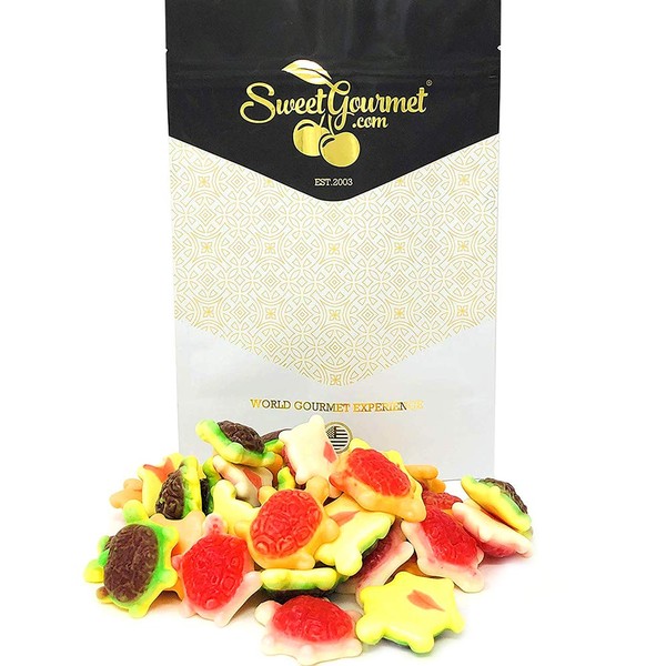 SweetGourmet Jelly Filled Gummy Turtles | Vidal Bulk Candy Unwrapped | 1 Pound