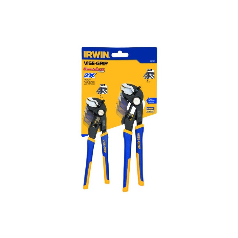 IRWIN VISE-GRIP Pliers Set, V-Jaw, 2 Pieces (1802531), Blue