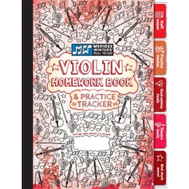 Violin Homework Book and Practice Tracker (Red)