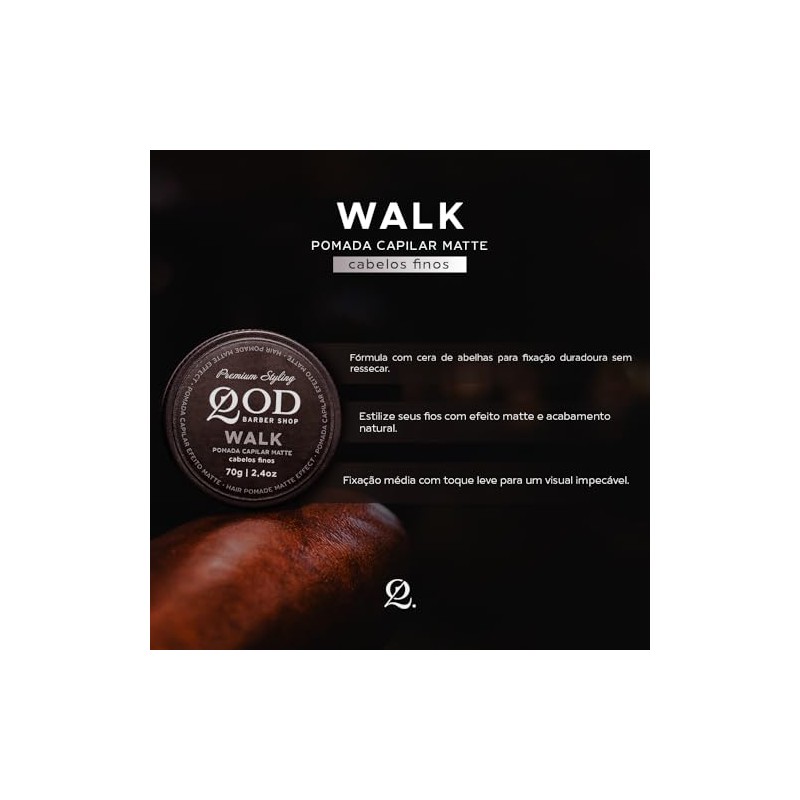 QOD Barber Shop - Pomada para el cabello Walk -