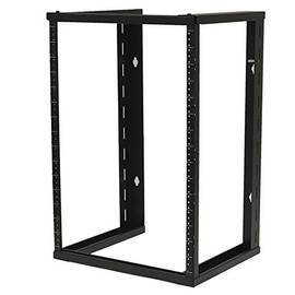 NavePoint 15U Wall Mount Open Frame 19 Inch Server Equipment Rack Threaded 16 inch Depth Black