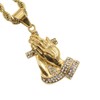 Praying Cross Necklace for Men, Hip Hop Praying Hands Necklace,