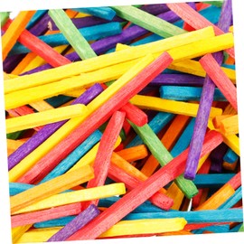 Operitacx 1000pcs Colored Craft Sticks Multicolored Wood Popsicle Sticks for DIY Projects Smooth Surface for Classroom Party Crafts and Group Activities