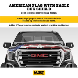 Husky Liners Hood Protector w/American Flag | Fits 2009-2024 Ram 1500 Classic, Exludes 2009-2018 Ram 1500 Rebel, High Profile/Bug Shield - 1 pc., Multi-Colored-USA | 2818045