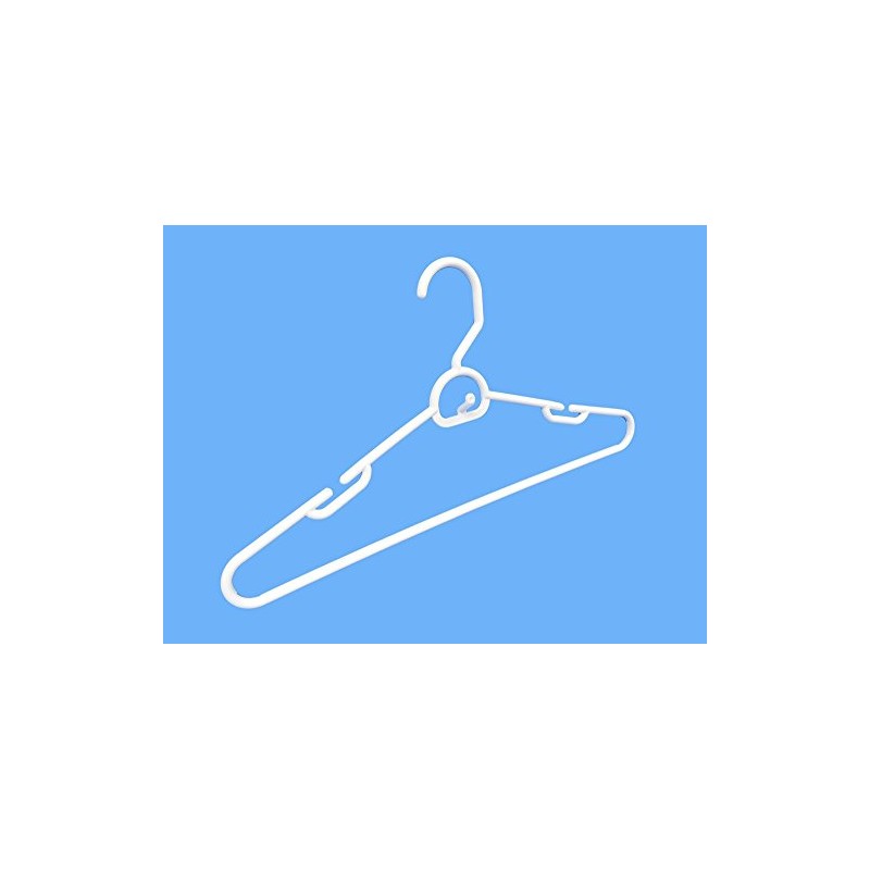 Merrick Plastic Attachable Hangers, 6-Count White