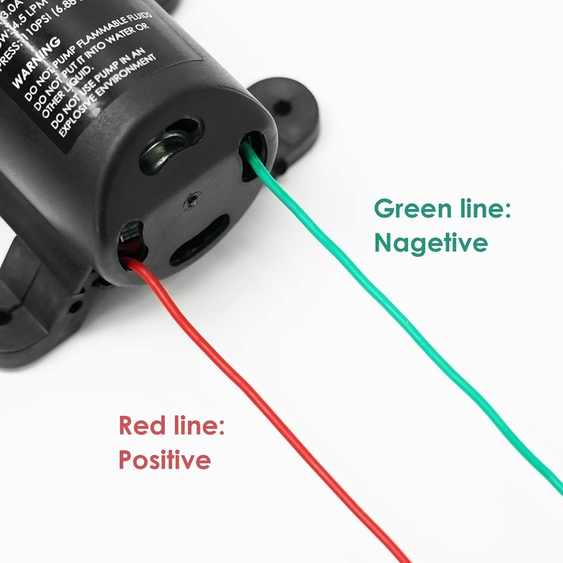 Auhafaly 12V DC Fresh Water Pump With 2 Hose Clamp
