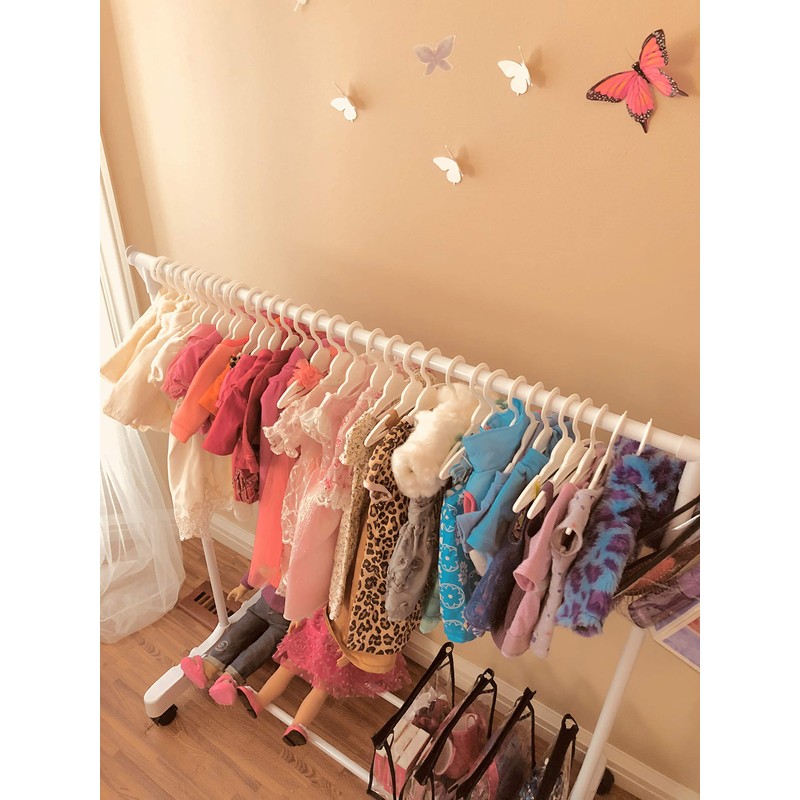 Boottique Child Garment Rack- Kids Closet Organizer- with Childrens Velvet