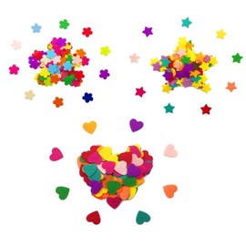Luhaomisky 100pcs Multi Color Mini Felt Flower Heart Star Embellishments DIY Craft Decoration Small in Size and Light in Weight Easy to Use,Scrapbooking Embellishments