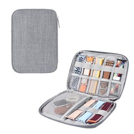 Watch Band Organizer, Watch Band Storage Case, Waterproof Smart Watch Band Organiser Case, Travel Organiser Bag for Watch Bands for Bands and Accessories,Watch Band Pin,Cable,Earphones (Gray)
