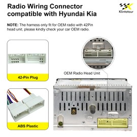 Radio Wiring Harness with Antenna Adapter Compatible with Hyundai 2012-2017/Kia 2010-2018, Stereo Installation Wire Harness Kit Aftermarket Stereo CD Player Receiver Wire Cable Adapter