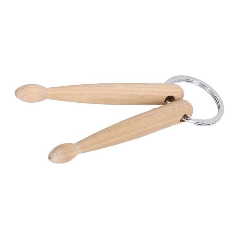Ejoyous Wooden Drumsticks, Percussion Key Ring, Mini Wooden Keyring Drum,