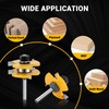 Junreox 2PCS Tongue and Groove Router Bit Set, 3rd Gen.