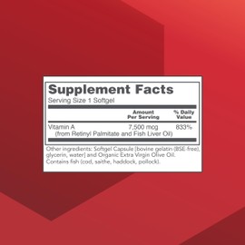 PROTOCOL FOR LIFE BALANCE Vitamin A 25,000 IU - Eye, Retina, and Immune Health - 100 Softgels