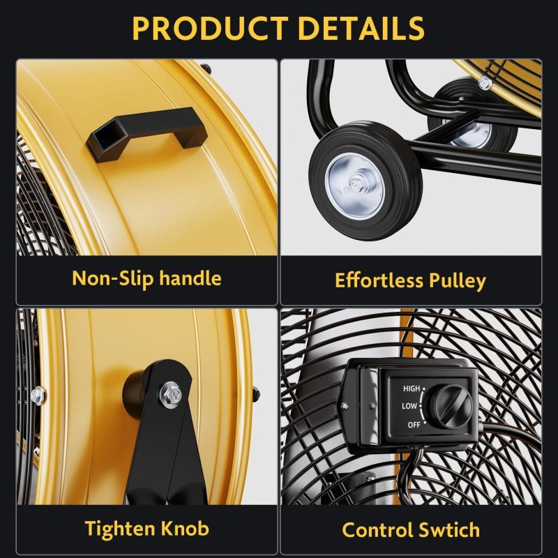 Simple Deluxe Drum Fan 20“/24"/30”/36 - 20 Inch