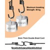5 Pack 150cm (59 Inch) Adjustable Bungee Cords with Hooks