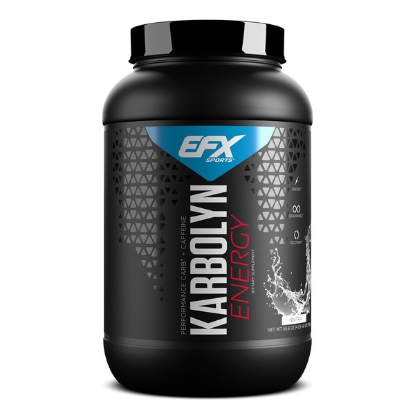 EFX Sports Karbolyn Energy | Performance Carbohydrate Powder + Caffeine | Carb Load & Energize | 250mg Caffeine | Sugar Free | 38 Servings (Neutral)