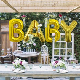 WEIKA 40 Inch Large Gold Letter K Balloons, A to Z Helium Balloons, Foil Mylar Big Balloons for Birthday Party Anniversary Supplies Decorations