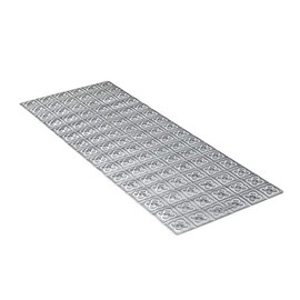 TATAY Bath Mat, Non-slip, PVC with Suction Cups, Resistant to Mold and Microbes, Anti-Bacterial, Barcelona Design, Grey. Measures 96 x 36 cm