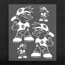 Quattroerre 15758 Pre-Cut Sticker for Car Monello 10 x 12 cm White